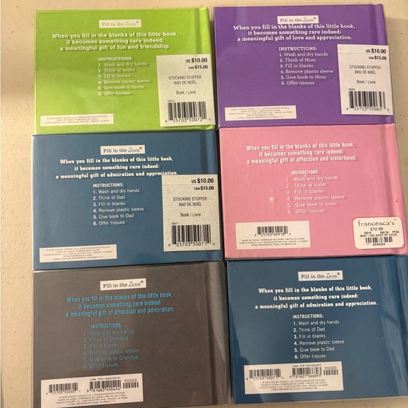 You Fill in the Love ❤️ Books for Mom, Dad, Bestie, Sister, Grandpa,etc - Picture 2 of 4